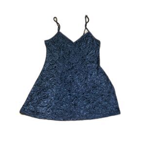Victoria's Secret y2k burnout‎ velvet navy blue romantic 2000s chemise sz small